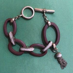 Wood Link and Brass Bracelet